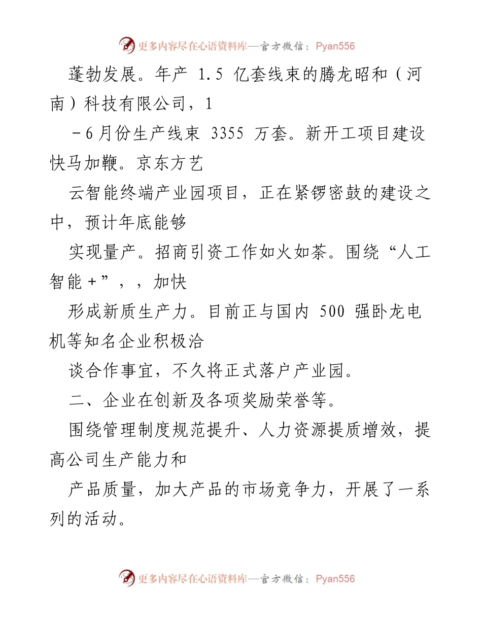 [工作总结与计划] 企业年度会议 - 腾龙实业有限公司2024年上半年工作总结及下半年工作计划.docx_第2页