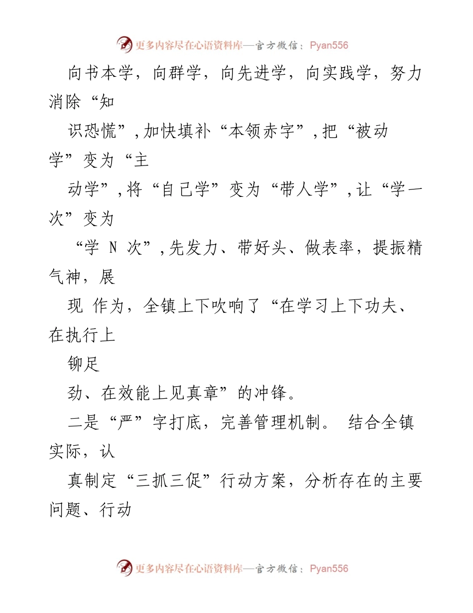 [工作总结] 镇党委 - “三抓三促”行动工作总结汇报.docx_第2页