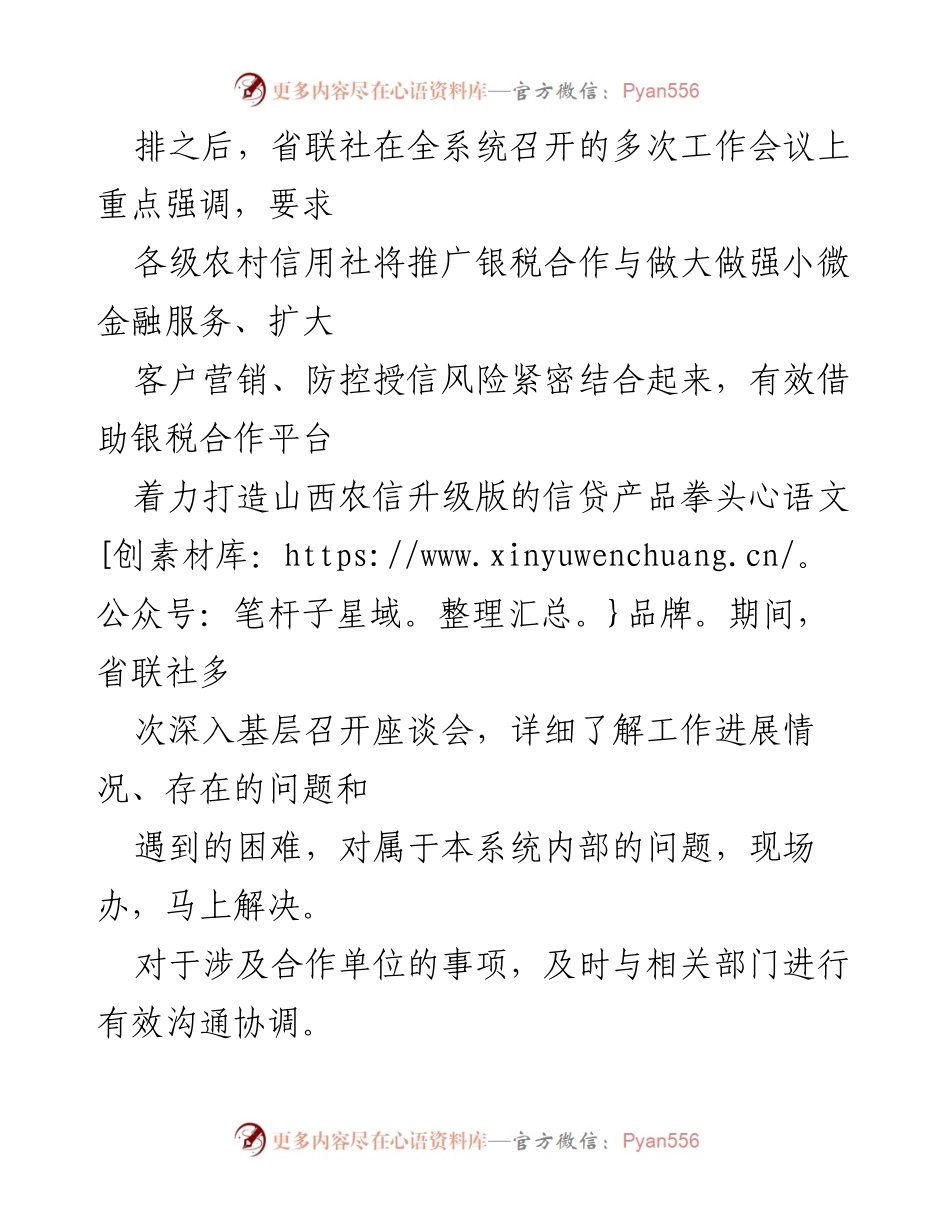 [工作总结] 银税合作业务交流 - 银税合作工作推进总结与经验分享.docx_第2页