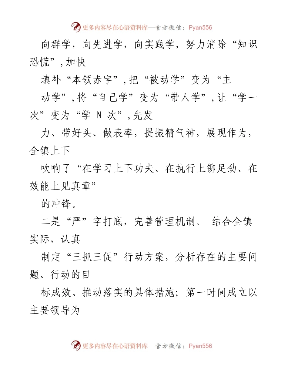 [工作总结] 镇政府 - “三抓三促”行动实施成效总结报告.docx_第2页