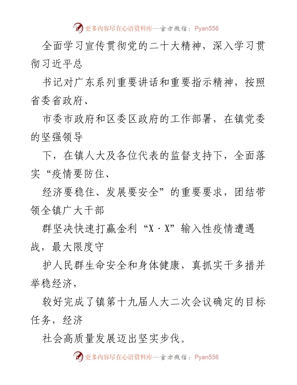 [工作报告] 镇人民政府会议 - 2023年XX镇人民政府工作报告.docx_第2页