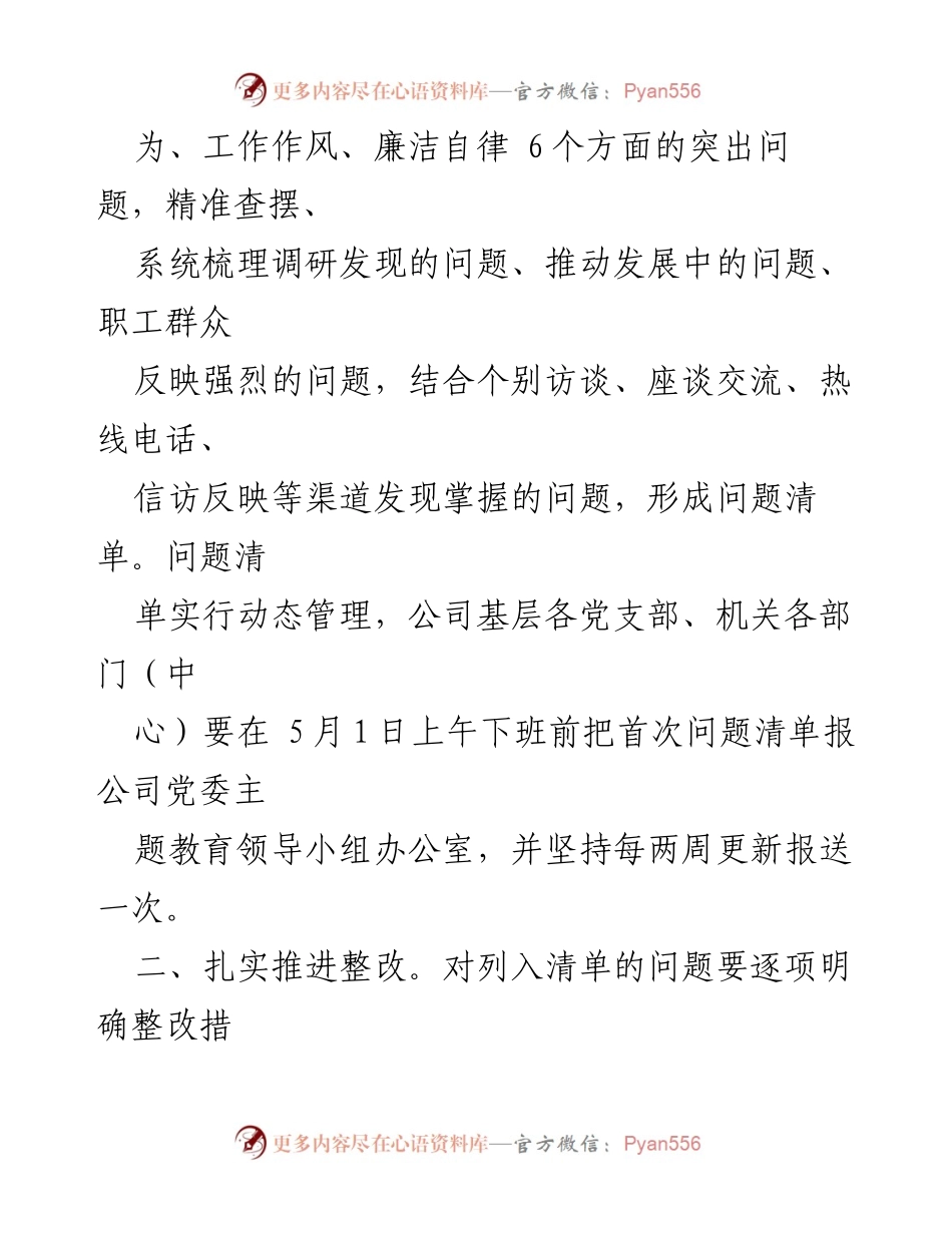 [工作方案] 主题教育整改整治 - 关于实施主题教育整改整治工作的方案.docx_第2页