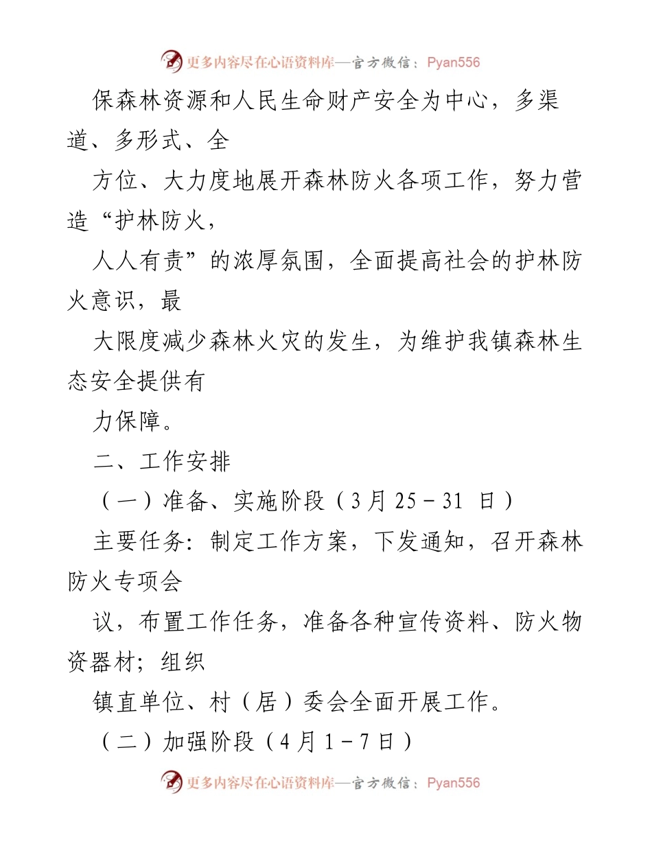 [工作方案] 清明节森林防火 - XX镇2023年清明节森林防火加强周工作方案_1.docx_第2页
