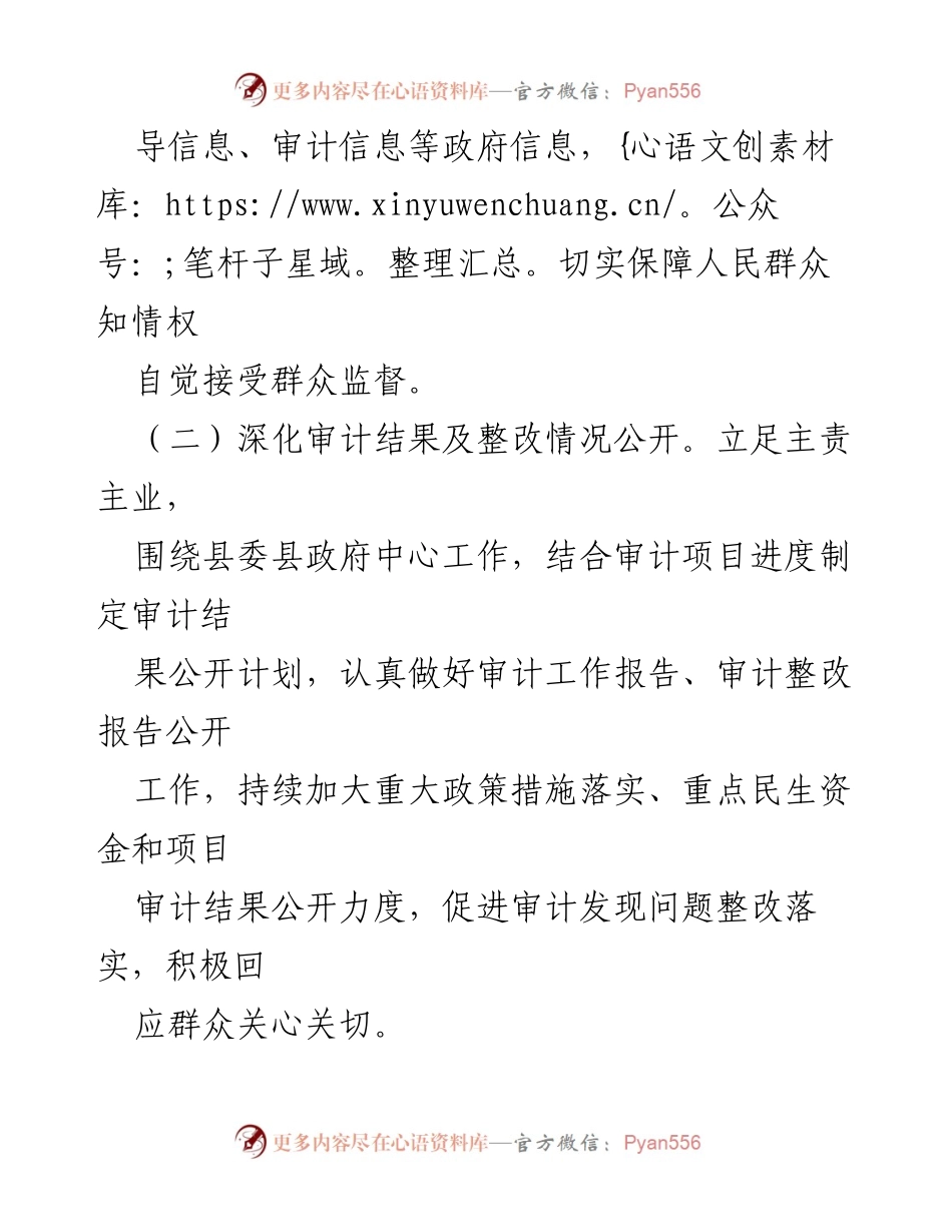 [工作要点] 审计局 - 2024年度政务公开工作要点.docx_第2页