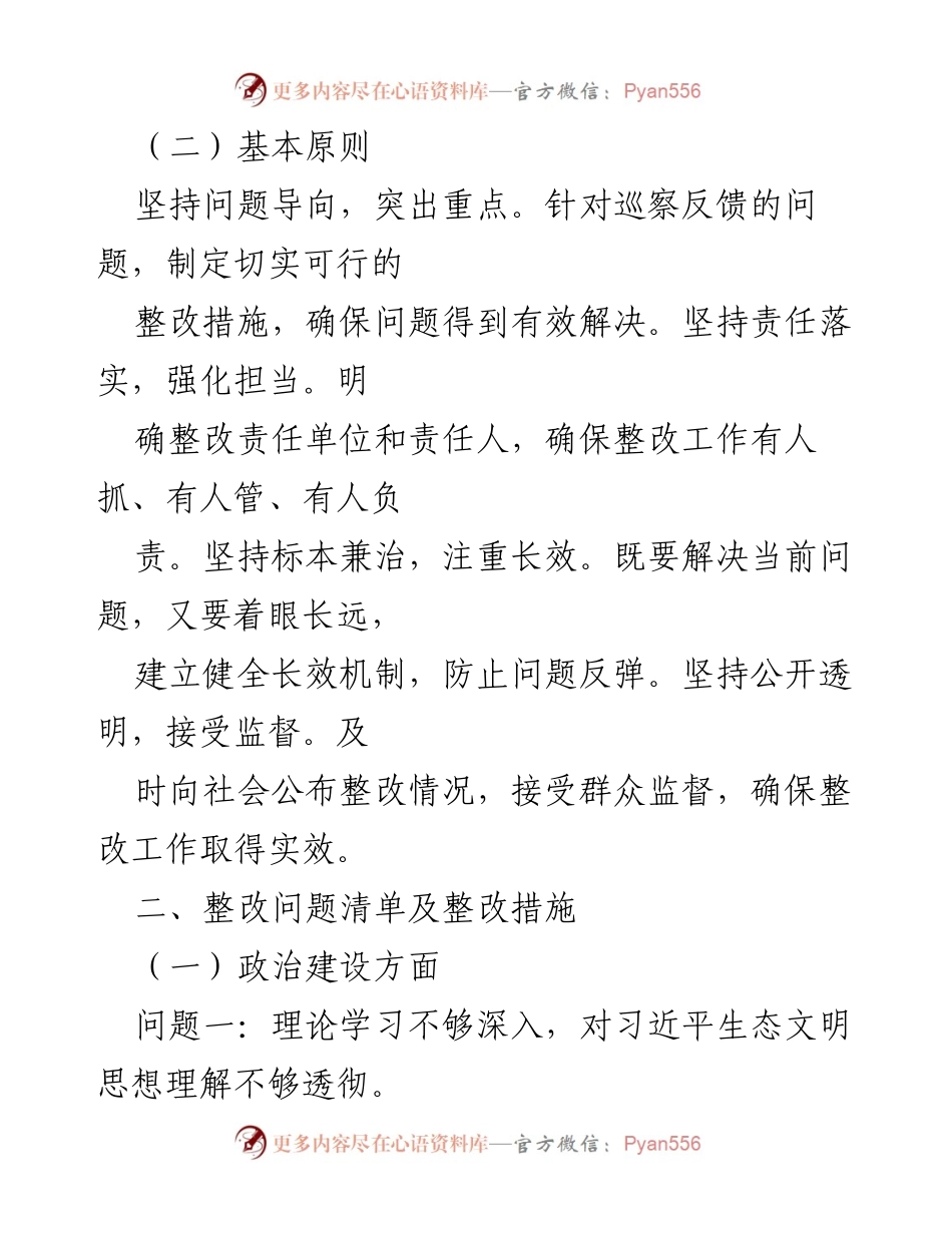 [工作方案] 生态环境局 - X市生态环境局巡察反馈问题整改工作方案.docx_第2页