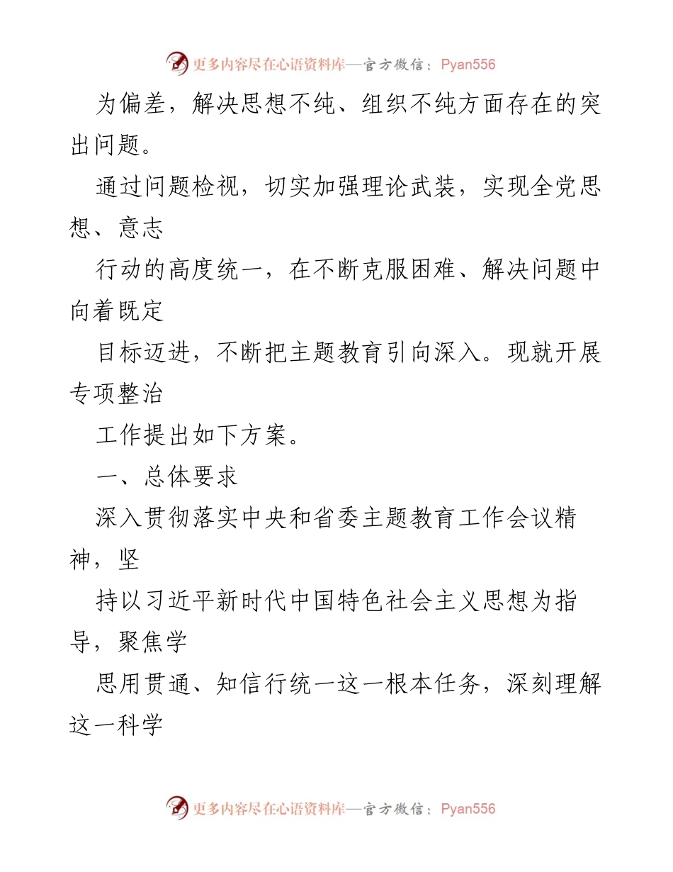 [工作方案] 主题教育 - 开展专项整治工作方案.docx_第2页