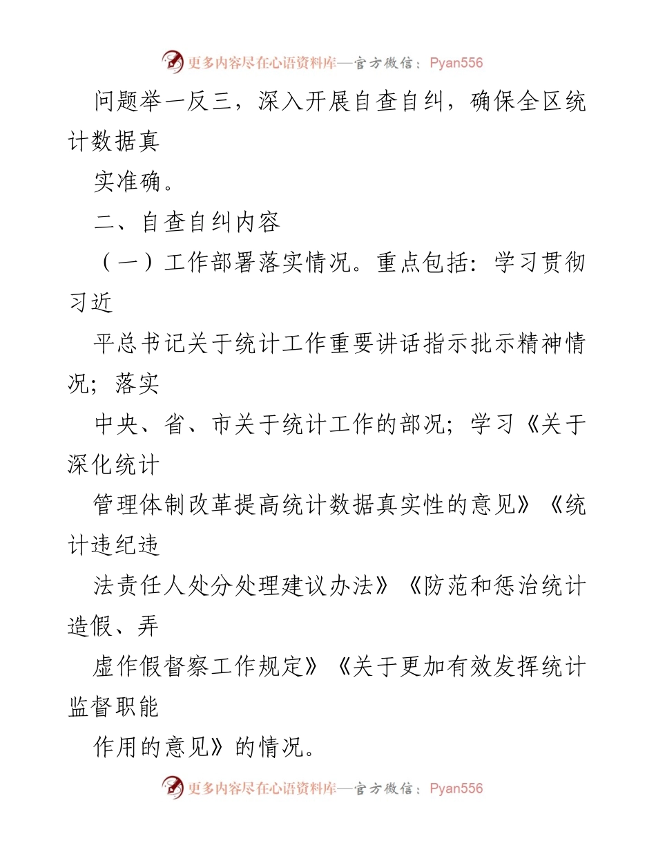 [工作方案] 统计治理 - X区统计造假专项治理自查自纠工作方案.docx_第2页