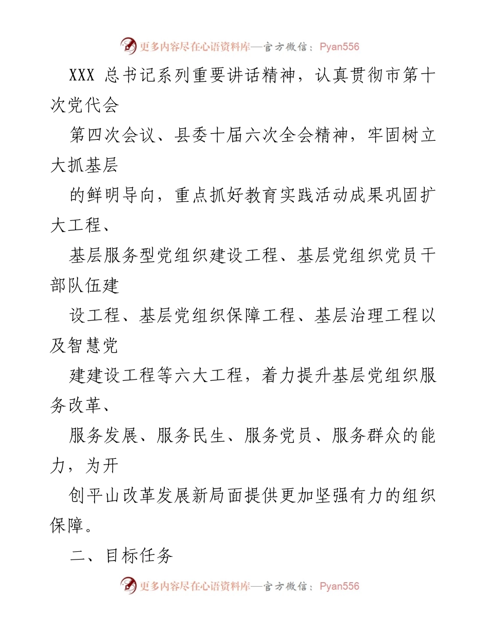 [工作方案] 基层党建活动 - 基层党建提升年活动实施方案.docx_第2页