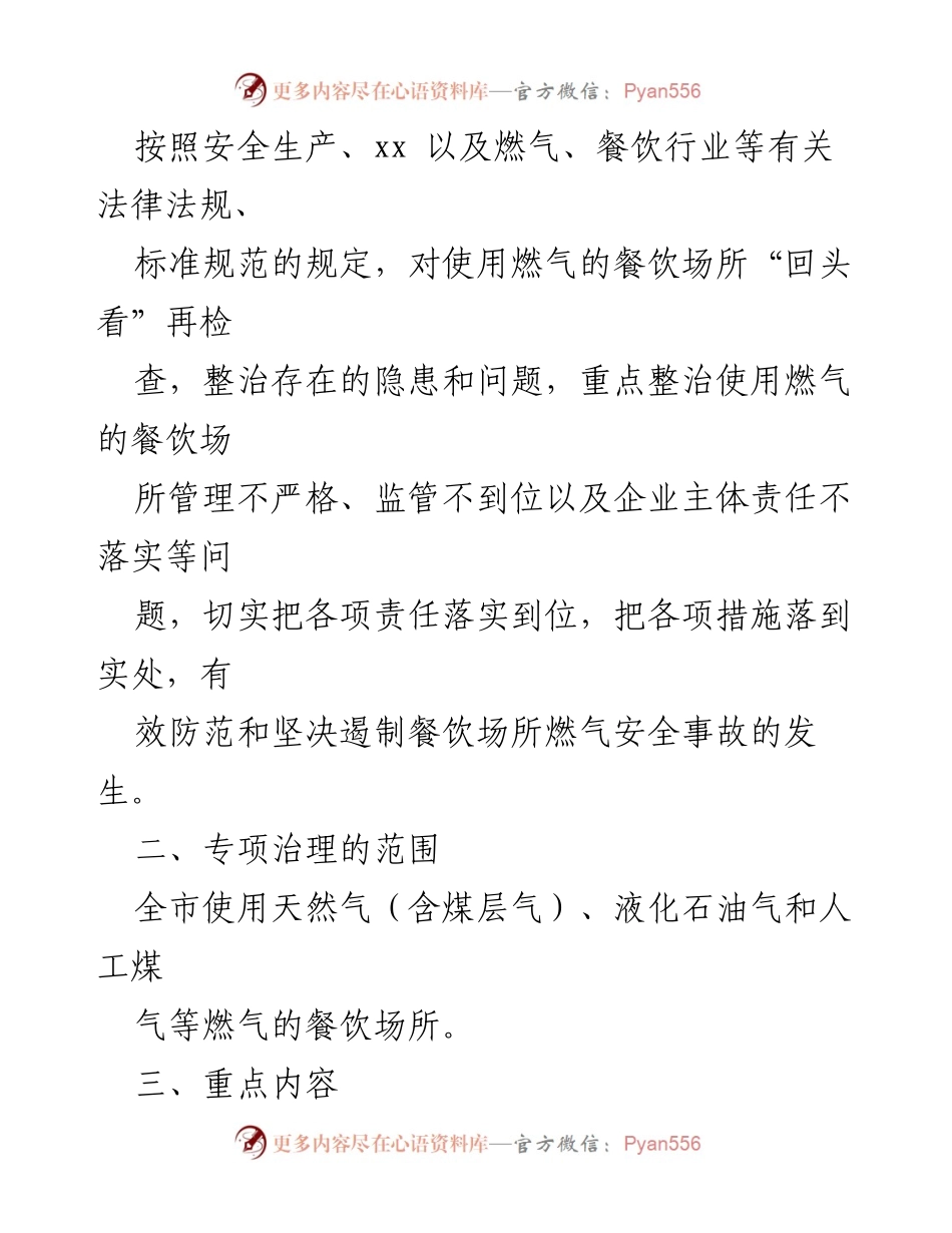 [工作方案] 燃气安全专项治理 - 餐饮场所燃气安全隐患专项整治工作方案.docx_第2页