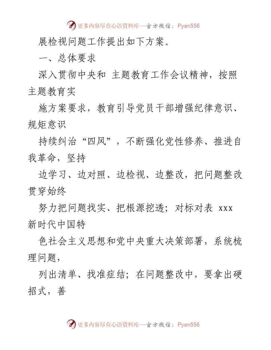 [工作方案] 主题教育 - 2023年度主题教育检视问题工作方案.docx_第2页