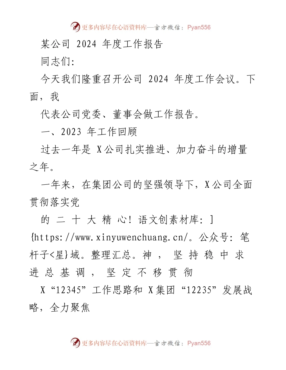 [工作报告] 年度工作会议 - 2024年度工作总结与展望.docx_第1页