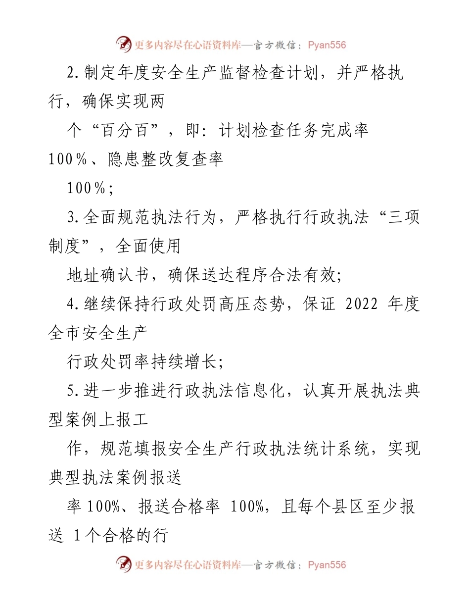 [工作要点] 市应急管理局 - 2022年度安全生产行政执法监督工作要点.docx_第2页