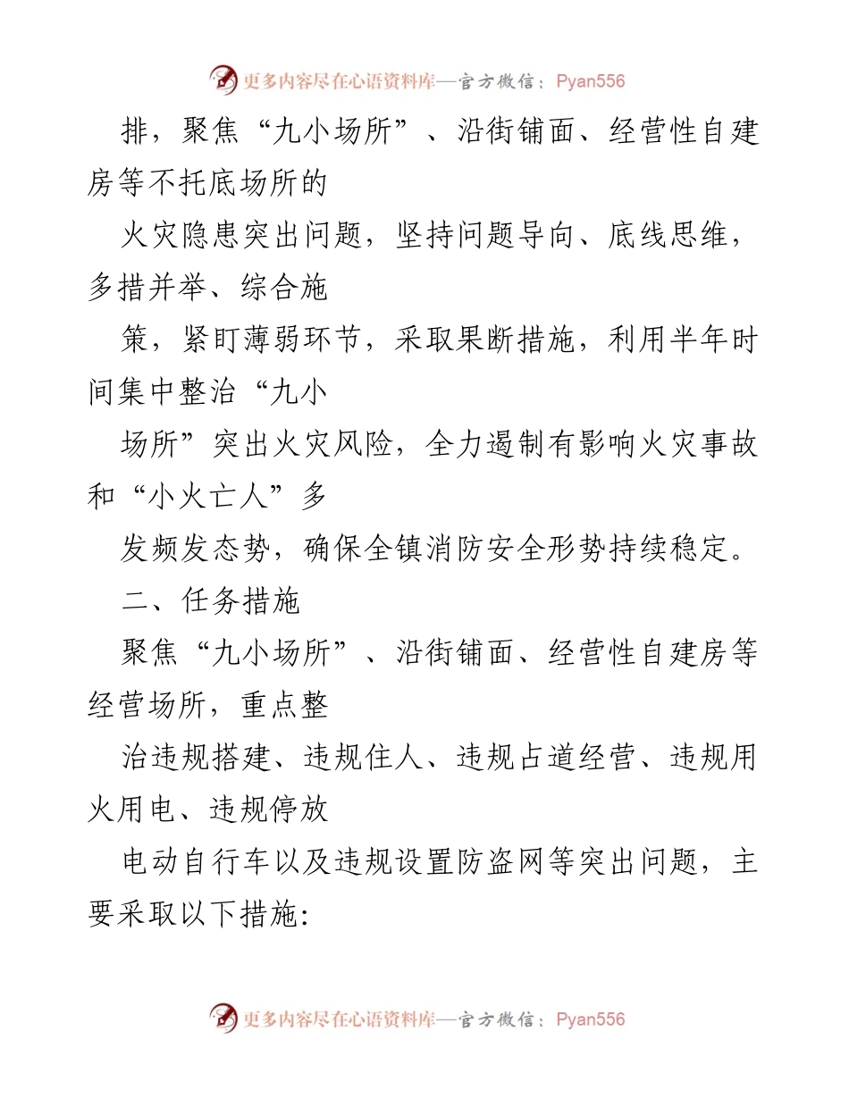 [工作方案] 消防安全整治 - X镇“九小场所”消防安全集中整治工作方案.docx_第2页