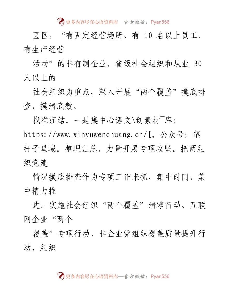 [工作汇报] 党建工作提升 - 提升非有制企业与社会组织党建工作质量的专项行动报告.docx_第2页