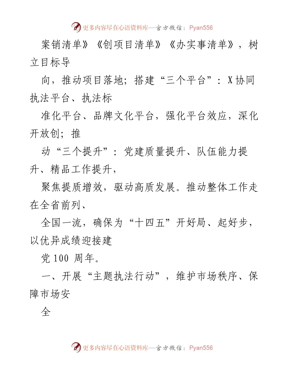 [工作要点] 市市场监管综合行政执法支队 - 2021年市场监管工作要点与实施计划.docx_第2页