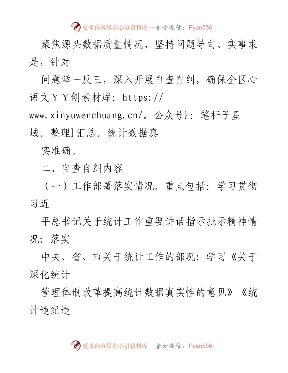 [工作方案] 自查自纠 - X区统计造假专项治理自查自纠工作方案.docx_第2页