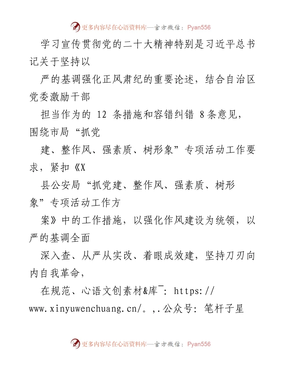 [工作方案] 公安机关 - “抓党建、整作风、强素质、树形象”专项活动实施方案.docx_第2页