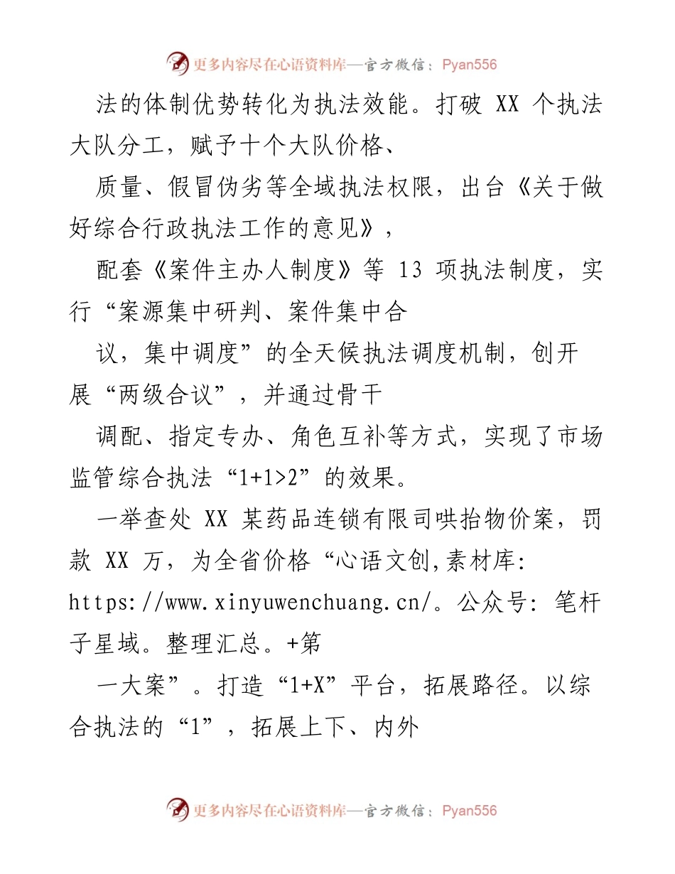 [工作汇报] 市场监管局视察 - XX 市市场监督管理局工作汇报.docx_第2页