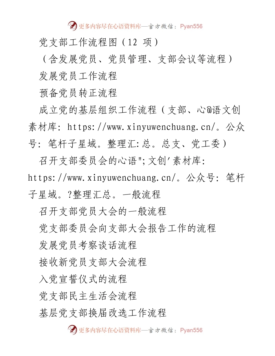 [工作指南] 党支部工作 - 党支部工作流程概述.docx_第1页