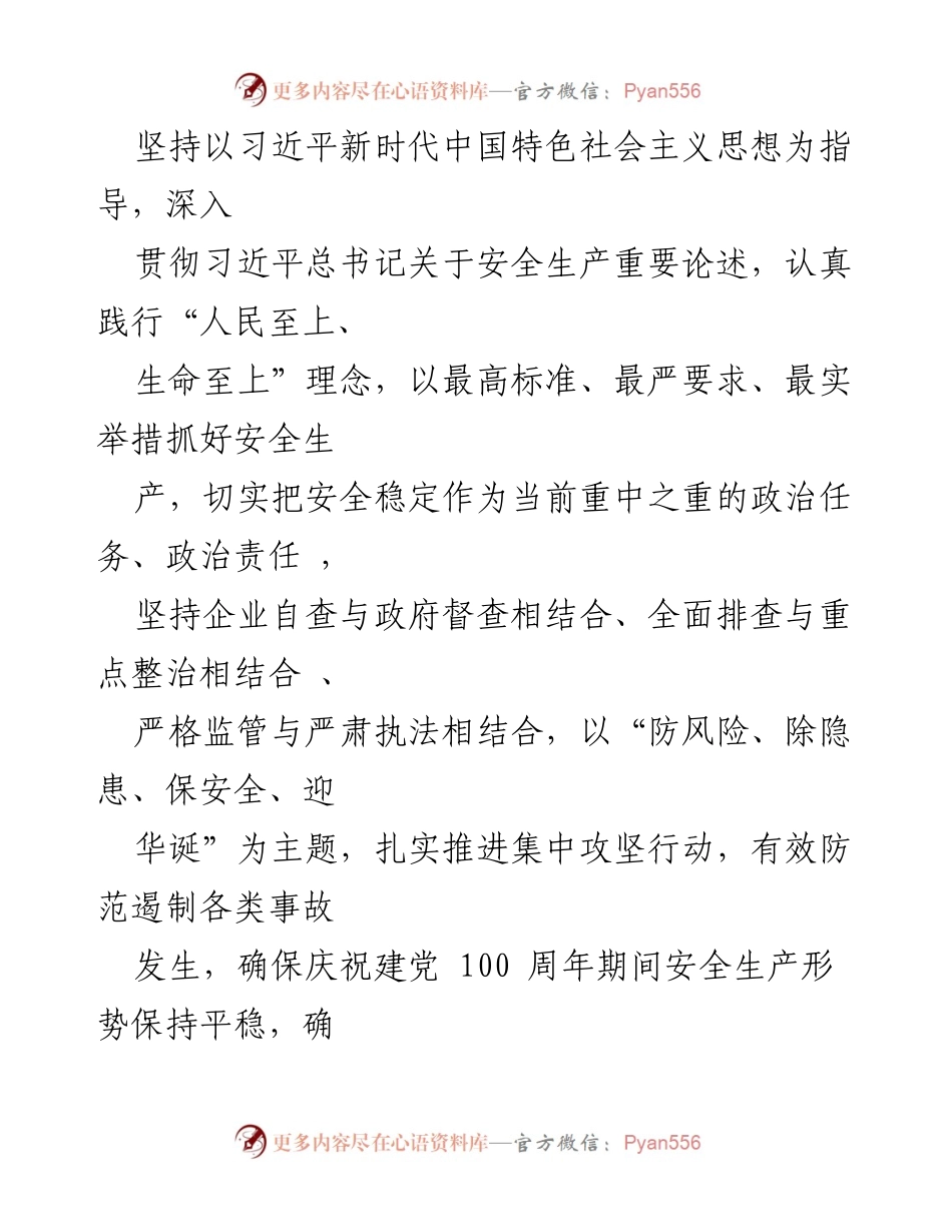[工作方案] 庆祝建党100周年 - 安全生产集中攻坚行动实施方案.docx_第2页