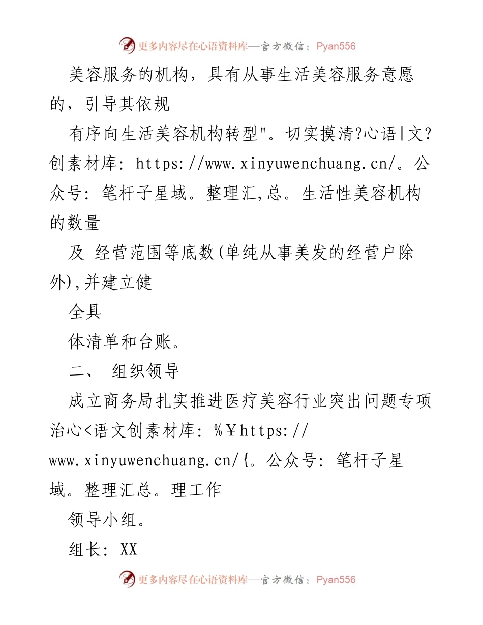 [工作方案] 医疗美容行业专项治理 - 扎实推进医疗美容行业突出问题专项治理工作方案.docx_第2页