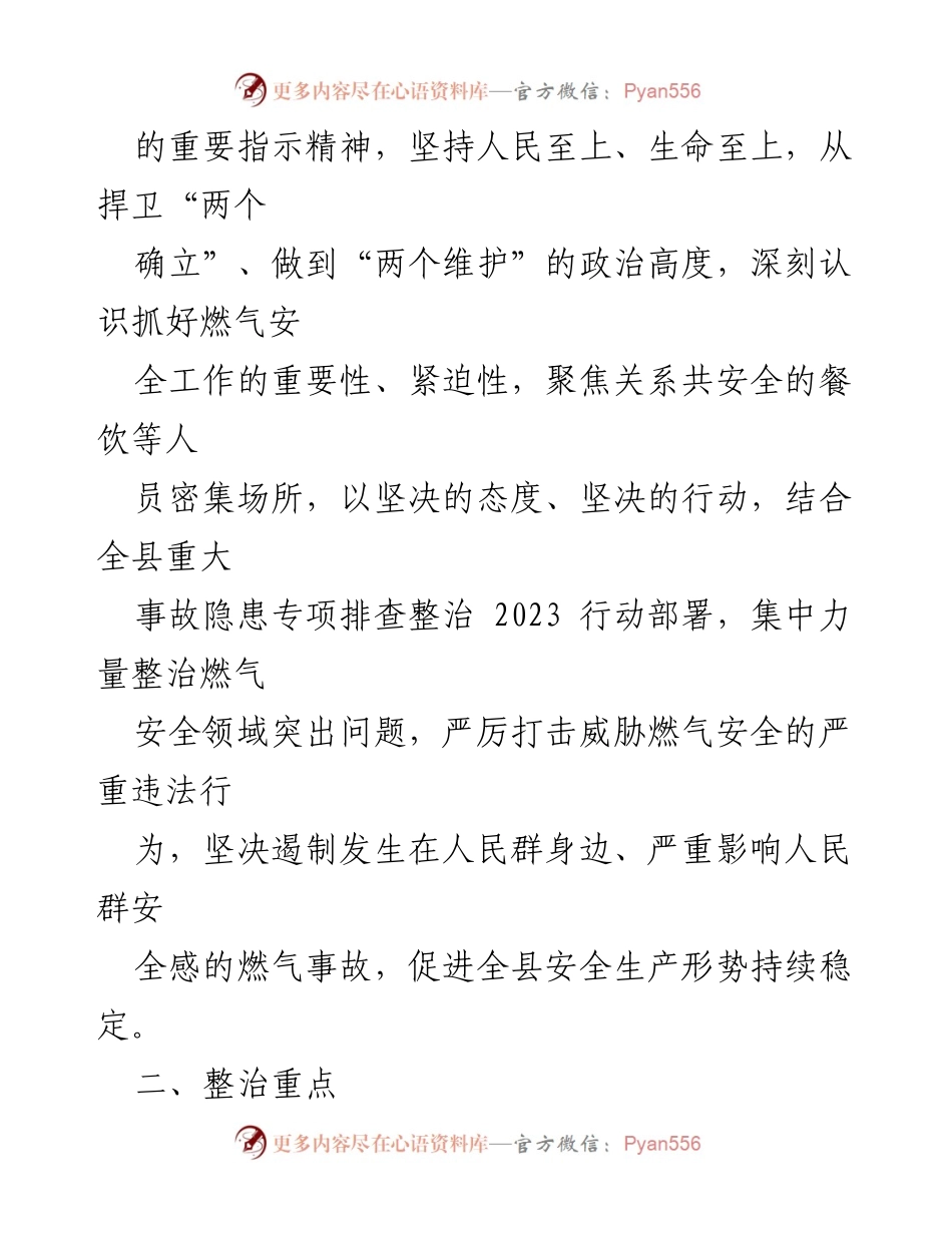 [工作方案] 安全整治 - 县城镇燃气安全专项整治工作方案.docx_第2页