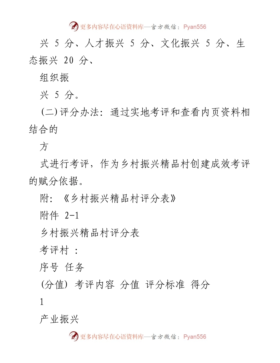 [工作细则] 乡村振兴考评 - 乡村振兴精品村考评实施细则.docx_第2页