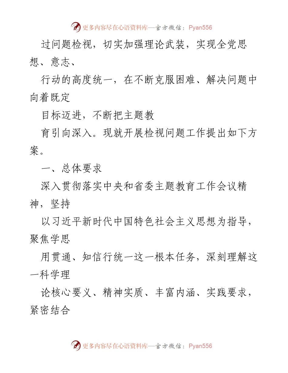 [工作方案] 主题教育 - 深入开展检视整改工作方案.docx_第2页