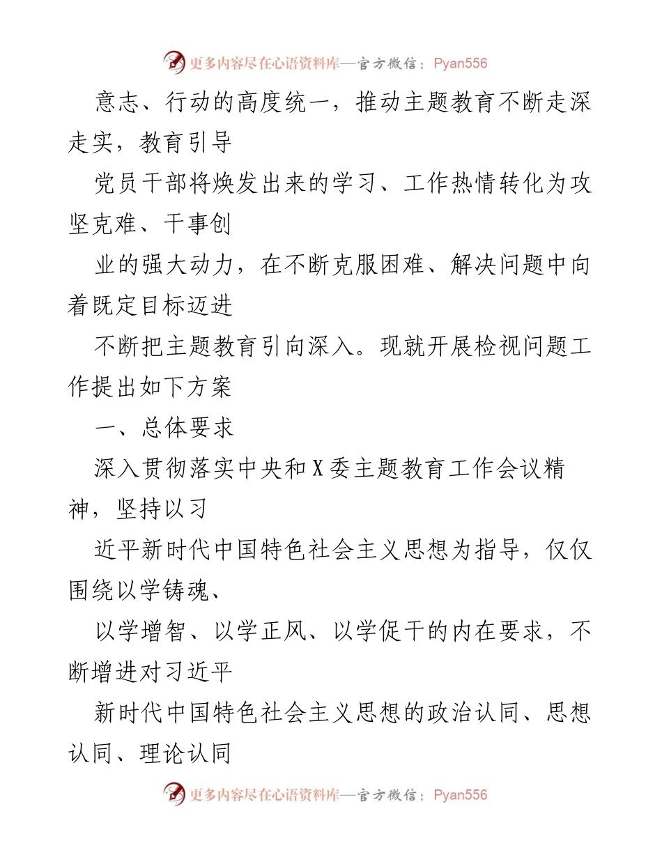 [工作方案] 主题教育 - 深入推进2023年主题教育问题检视与整改实施方案.docx_第2页