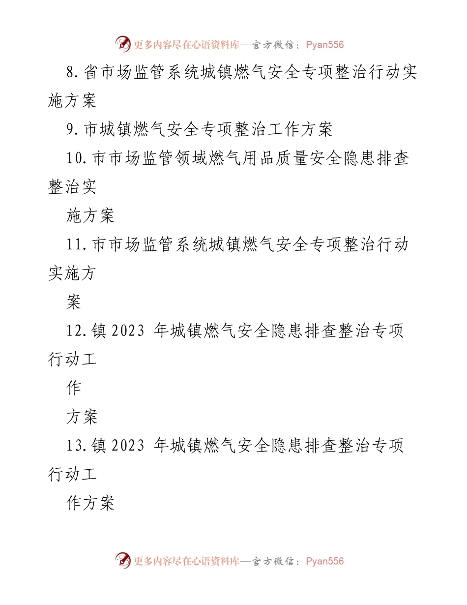 [工作方案] 燃气安全整治 - 2023年城镇燃气安全隐患整治专项行动工作方案汇编.docx_第2页