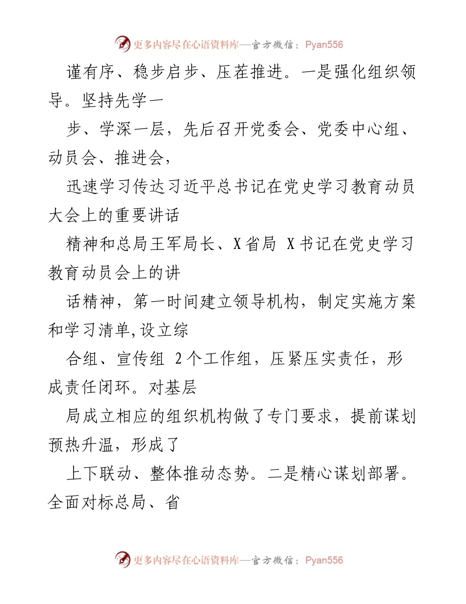 [工作汇报] 市税务局 - 党史学习教育工作汇报与实施进展.docx_第2页
