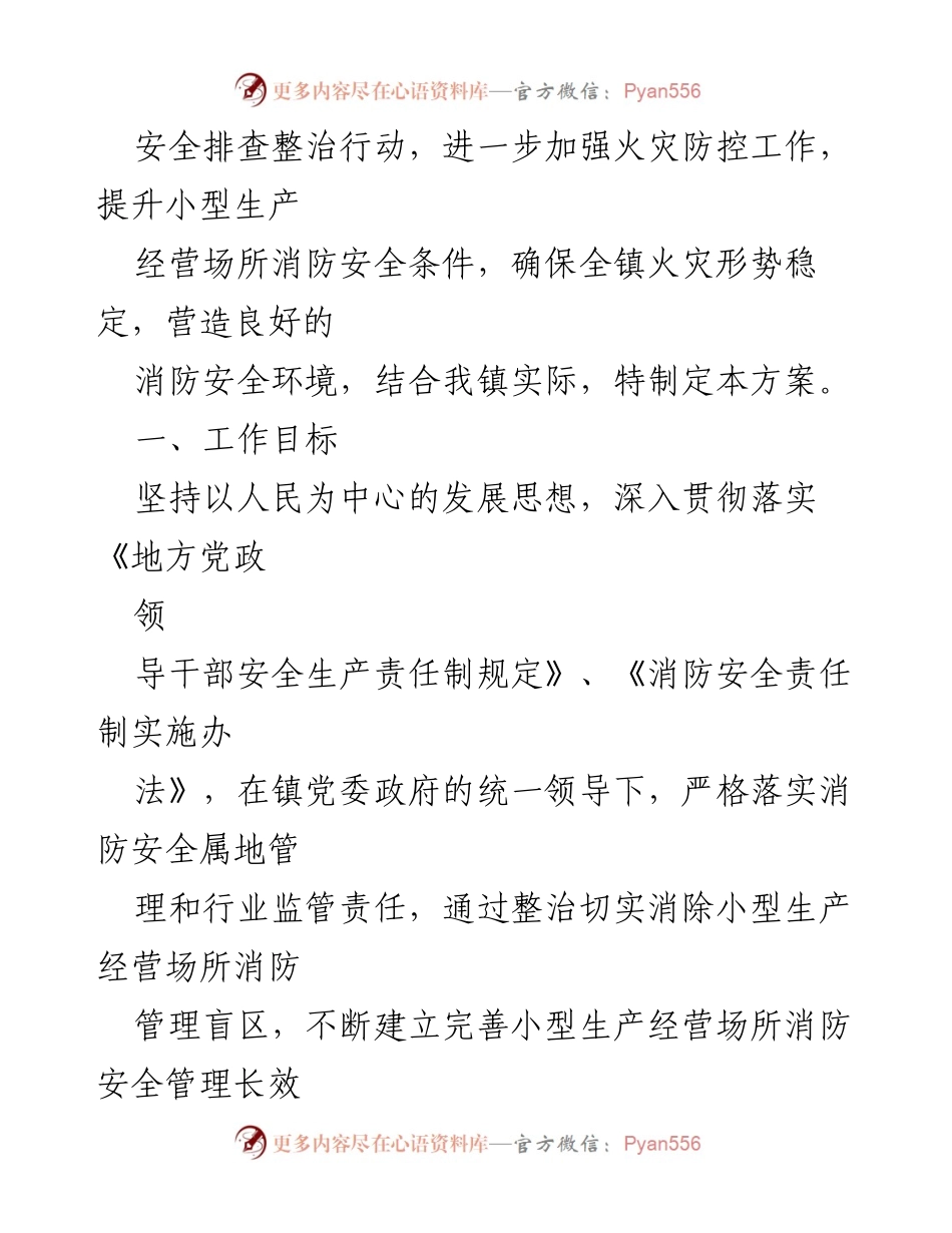 [工作方案] 消防安全 - xx镇小型生产经营场所消防安全排查整治工作方案.docx_第2页