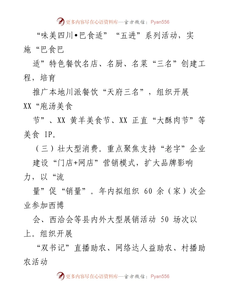 [工作要点] 县商务局 - 2024年消费促进与现代服务业发展计划.docx_第2页