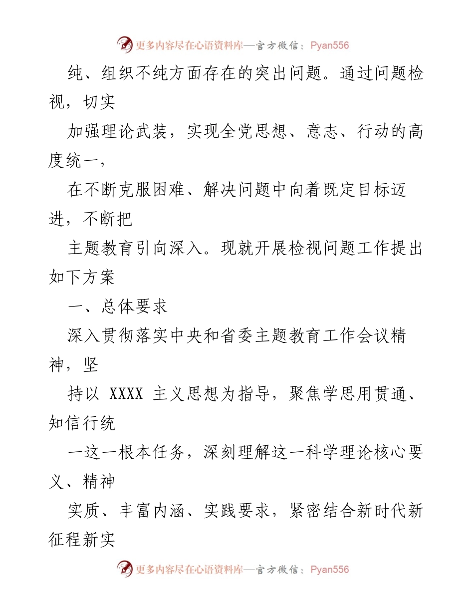 [工作方案] 主题教育 - 关于开展主题教育检视问题的工作方案.docx_第2页
