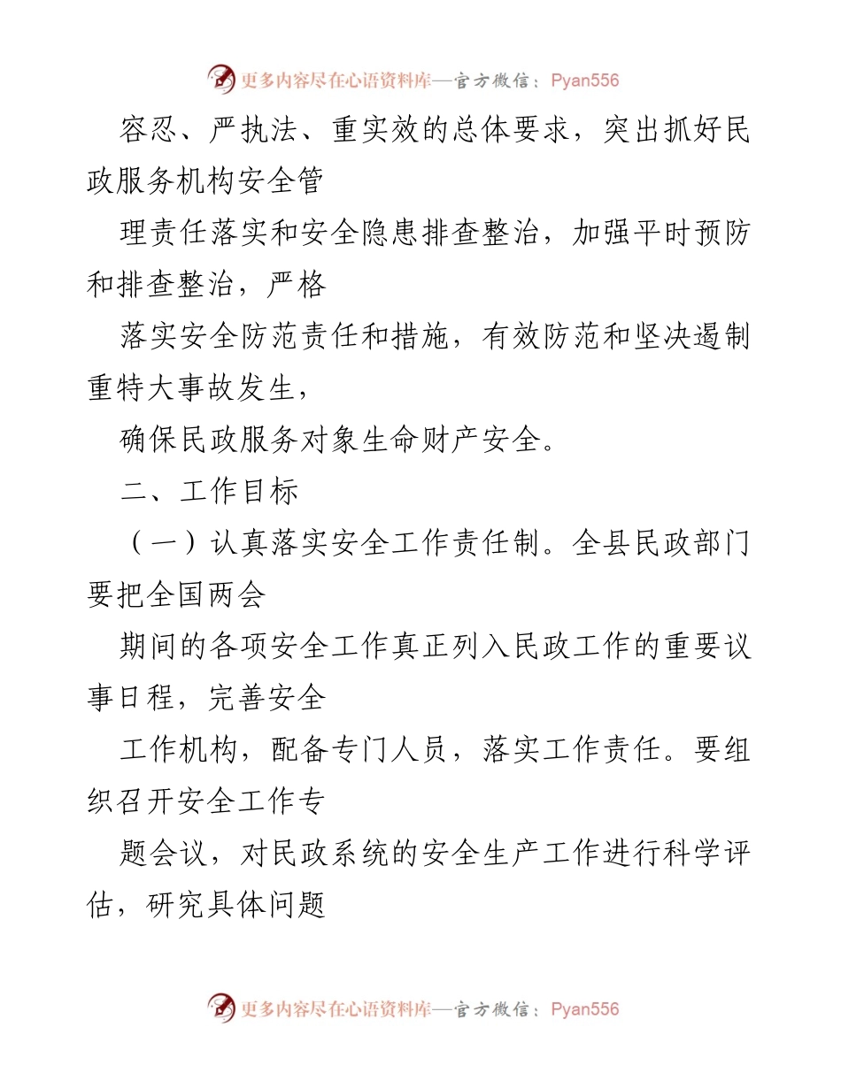 [工作方案] 全国两会期间 - 民政系统安全风险防范工作方案.docx_第2页
