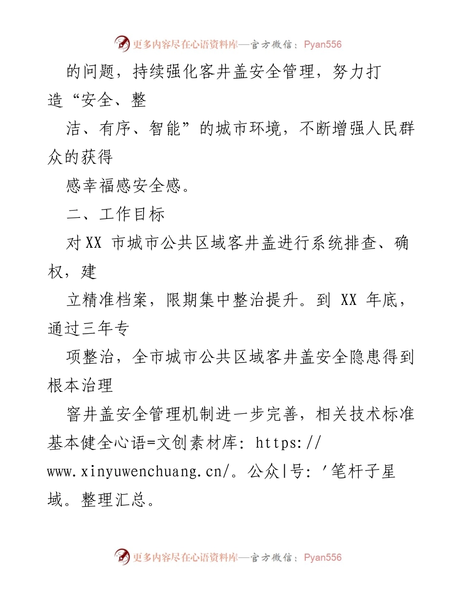 [工作方案] 城市管理 - XX市城市公共区域客井盖专项整治三年行动方案.docx_第2页