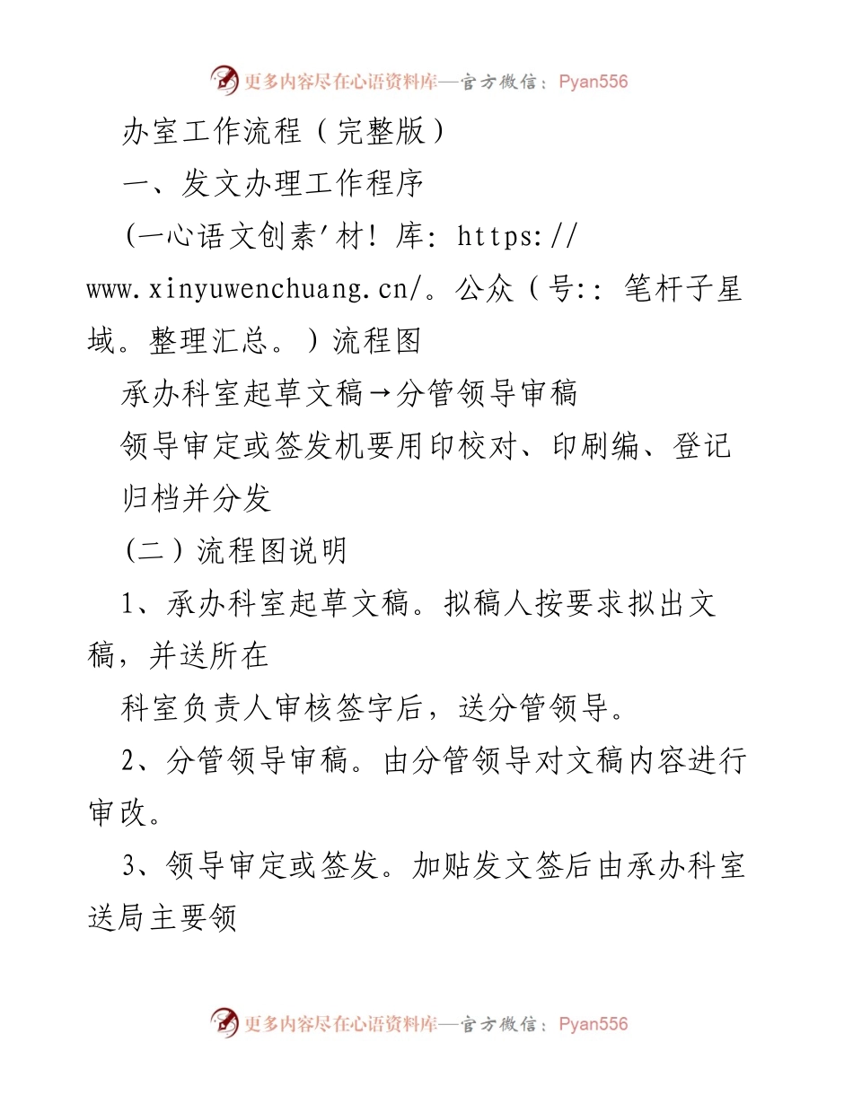 [工作流程文档] 办公室工作 - 办公室发文与文件办理工作流程详解.docx_第1页