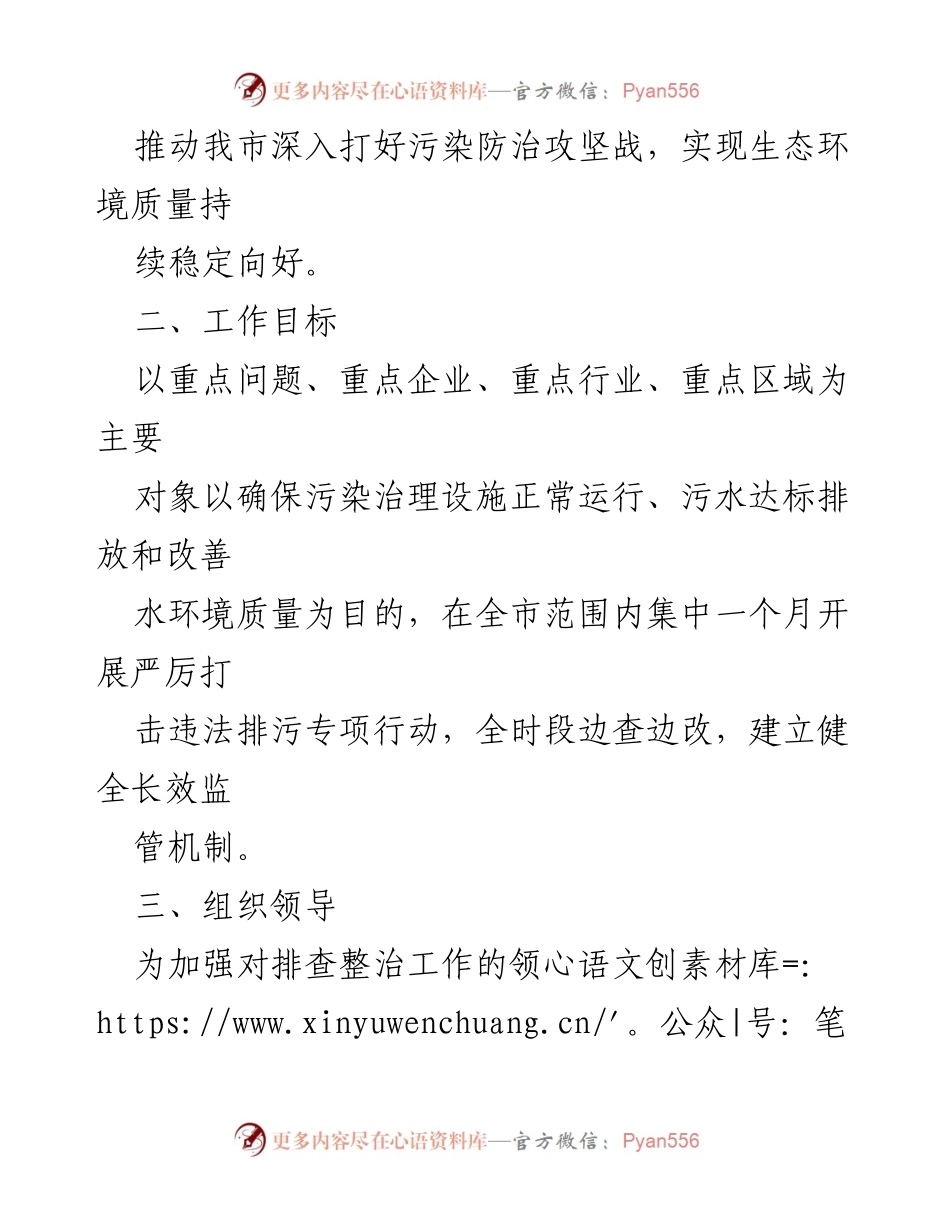 [工作方案] 专项行动 - XX市严厉打击违法排污专项行动实施方案.docx_第2页