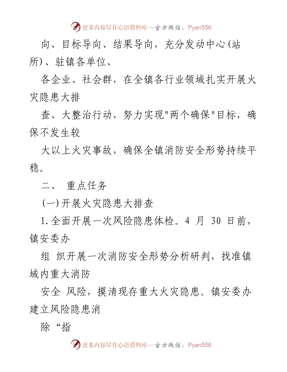 [工作方案] 火灾隐患整治 - XX镇火灾隐患排查整治百日攻坚行动方案.docx_第2页