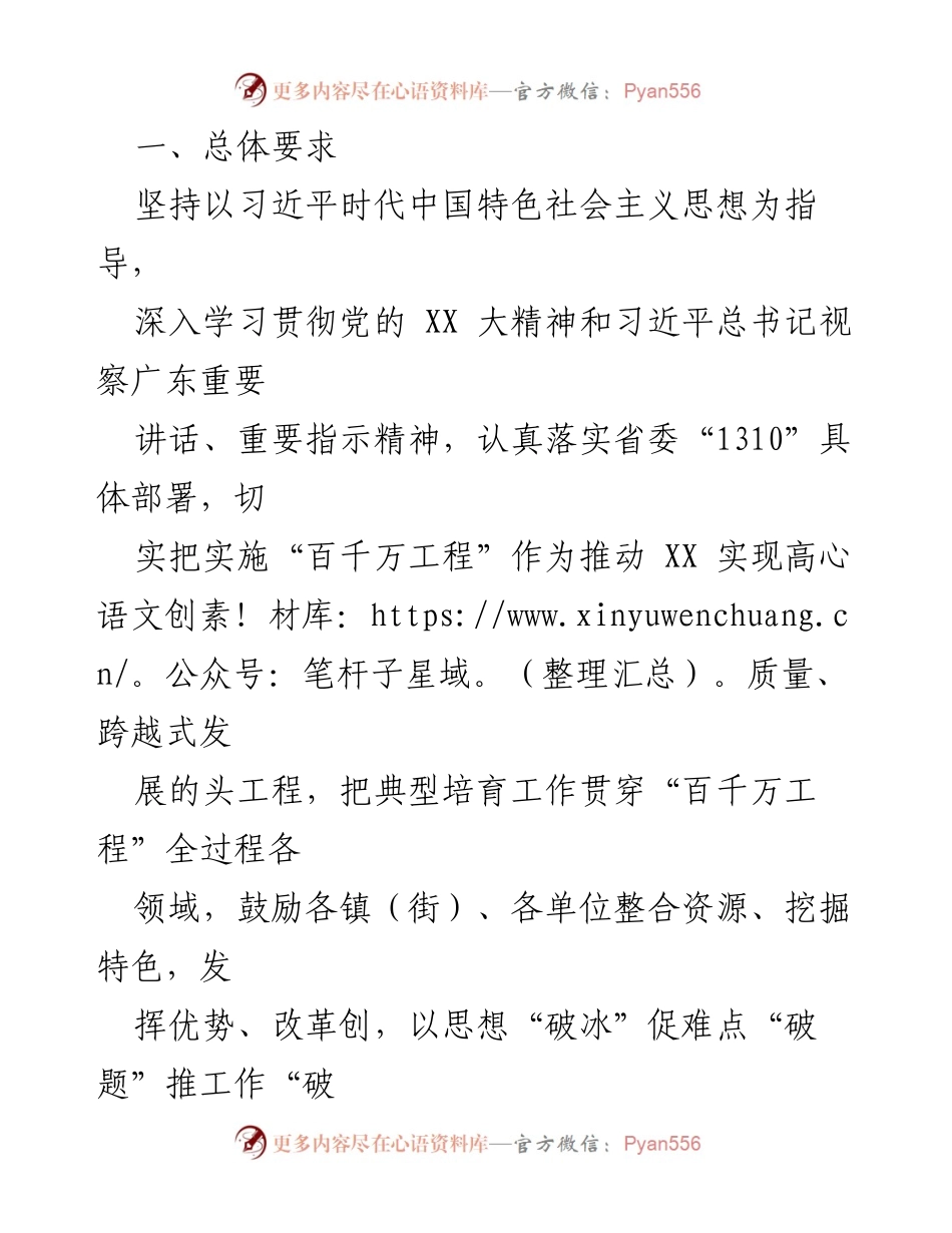 [工作方案] 典型案例培育 - XX县“百县千镇万村高质量发展工程”典型培育工作方案（试行）.docx_第2页