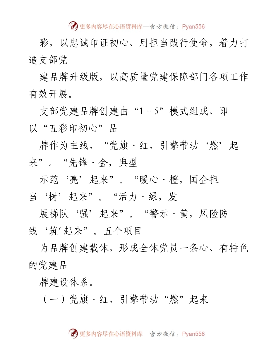 [工作方案] 企业党建 - 2024年“五彩印初心”党建品牌建设方案_1.docx_第2页
