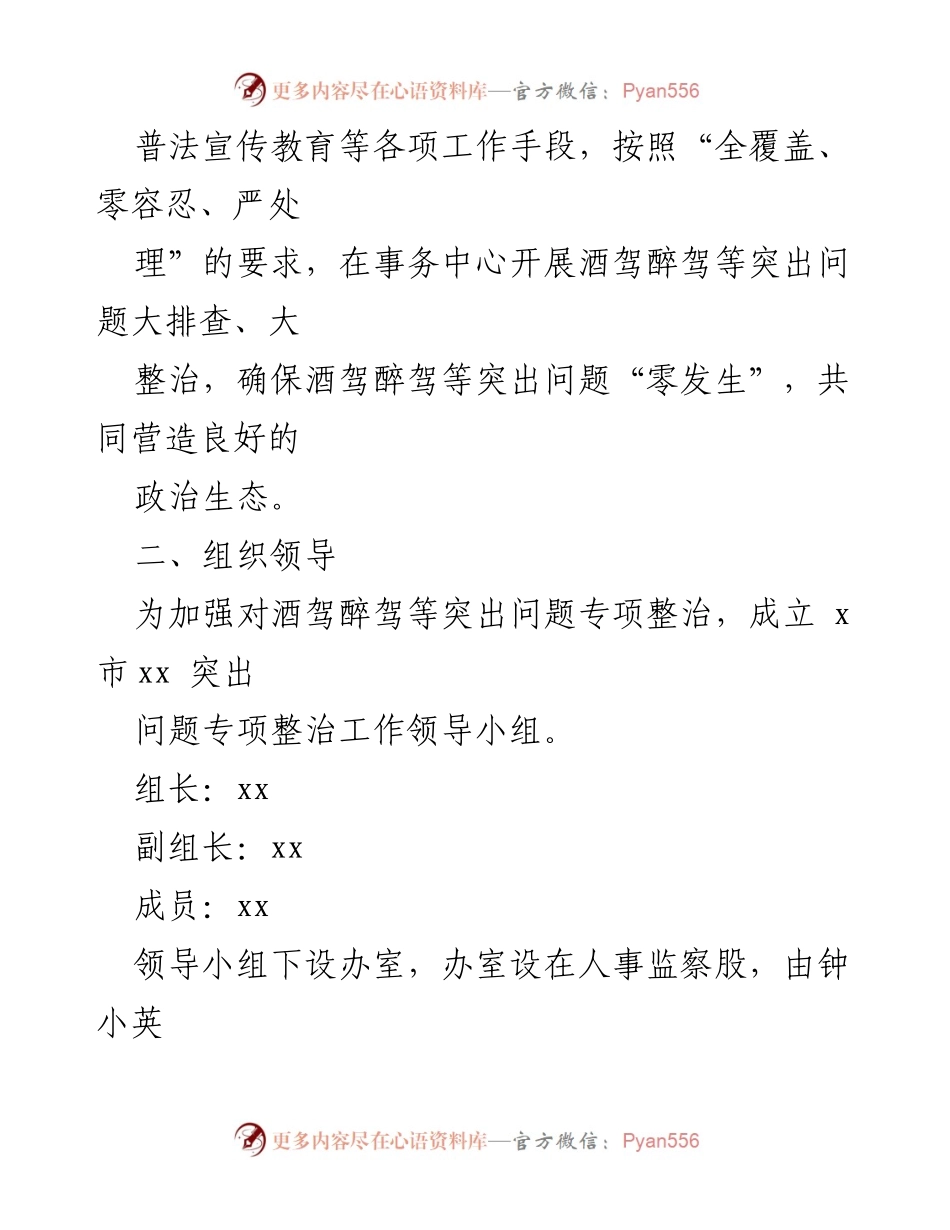 [工作方案] 酒驾醉驾整治 - 酒驾醉驾专项整治方案实施计划.docx_第2页