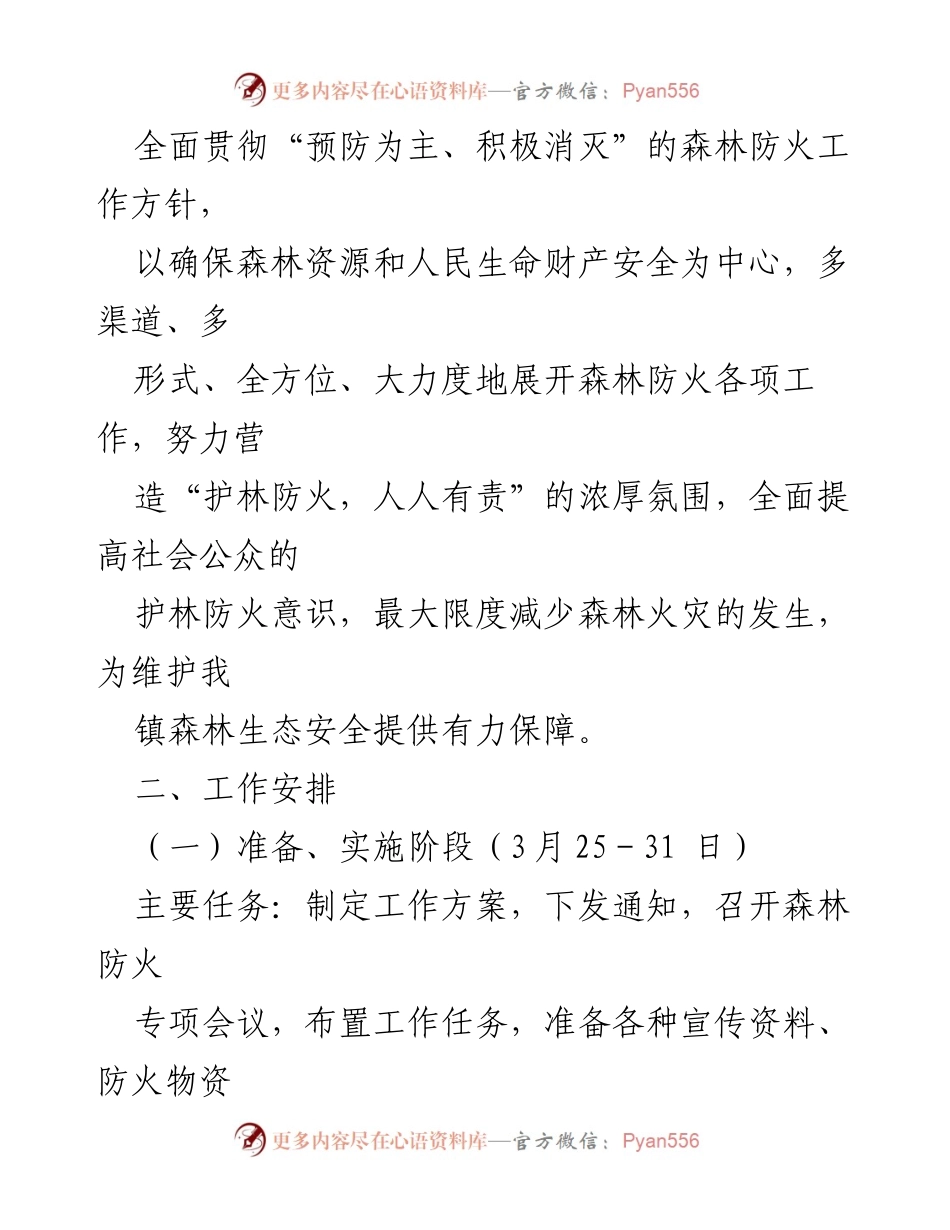 [工作方案] 清明节 - 2023年X镇森林防火加强周工作方案.docx_第2页