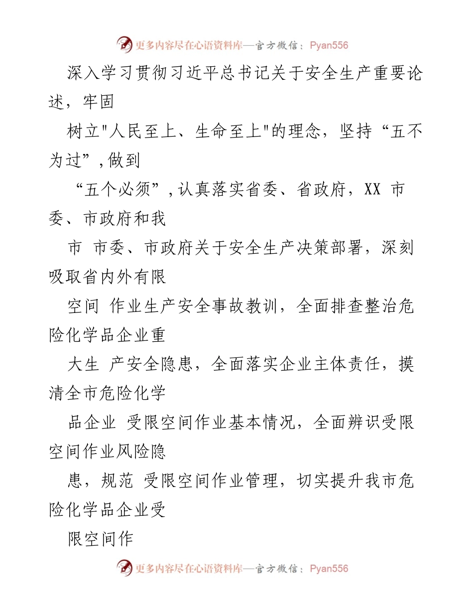 [工作方案] 安全排查整治 - XX市危险化学品企业受限空间作业安全排查整治行动方案.docx_第2页