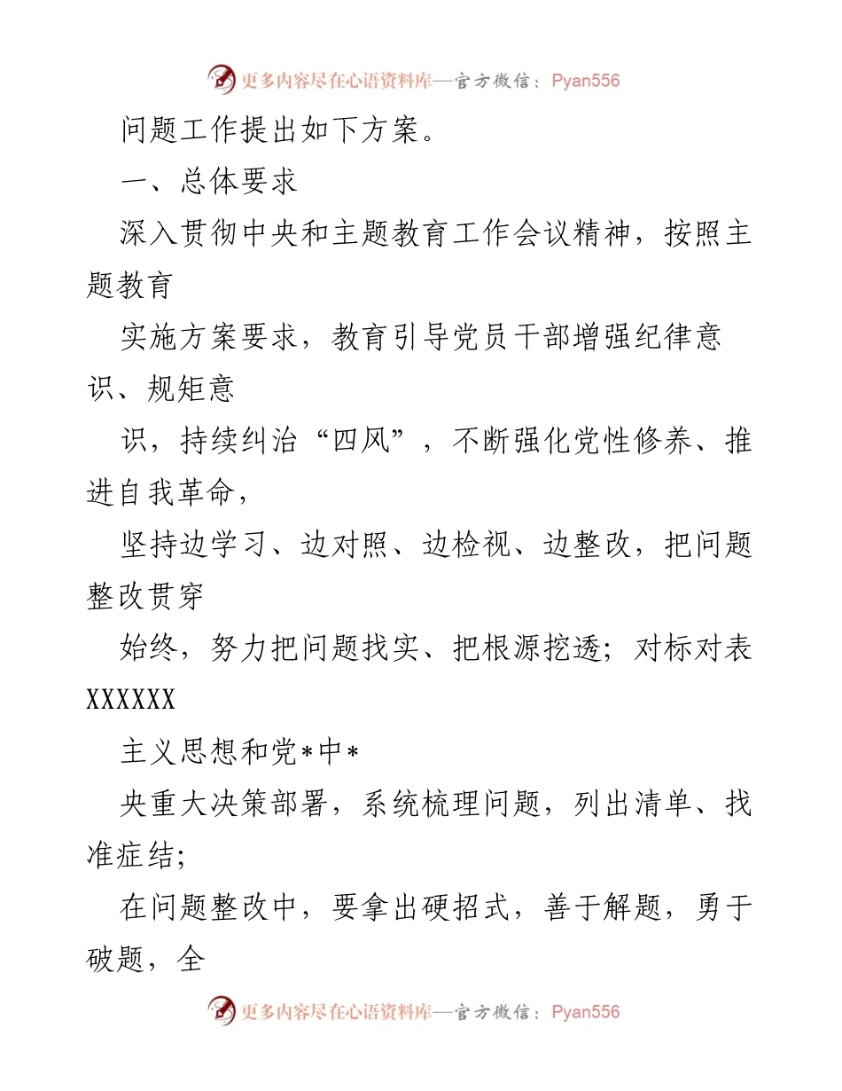 [工作方案] 主题教育 - 检视问题工作方案的实施与整改措施.docx_第2页