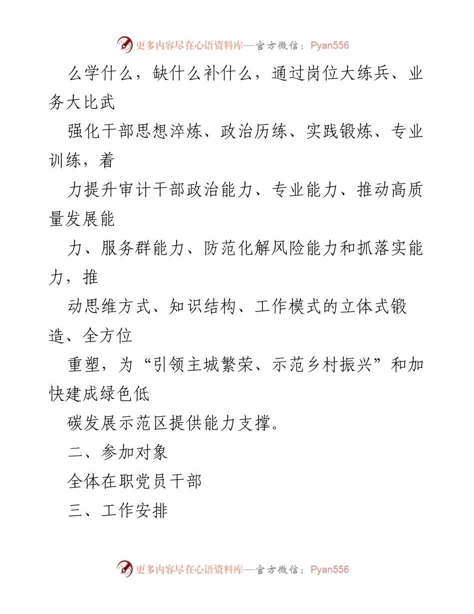 [工作方案] 审计局 - 2023年度岗位大练兵与业务大比武实施方案.docx_第2页