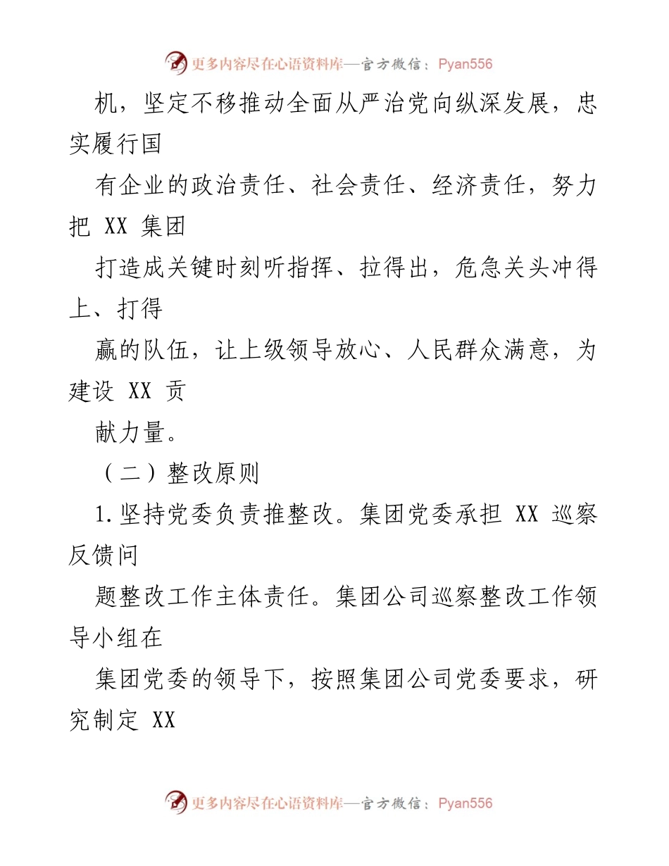 [工作方案] 巡察整改 - XX集团巡察整改工作方案.docx_第2页