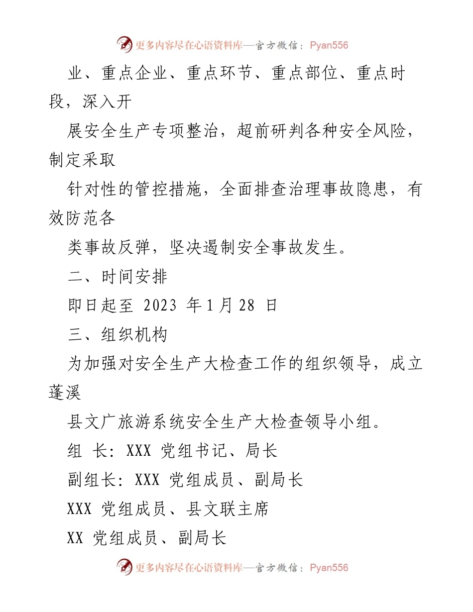 [工作方案] 安全生产大检查 - 2023 年元旦春节安全生产大检查实施方案.docx_第2页