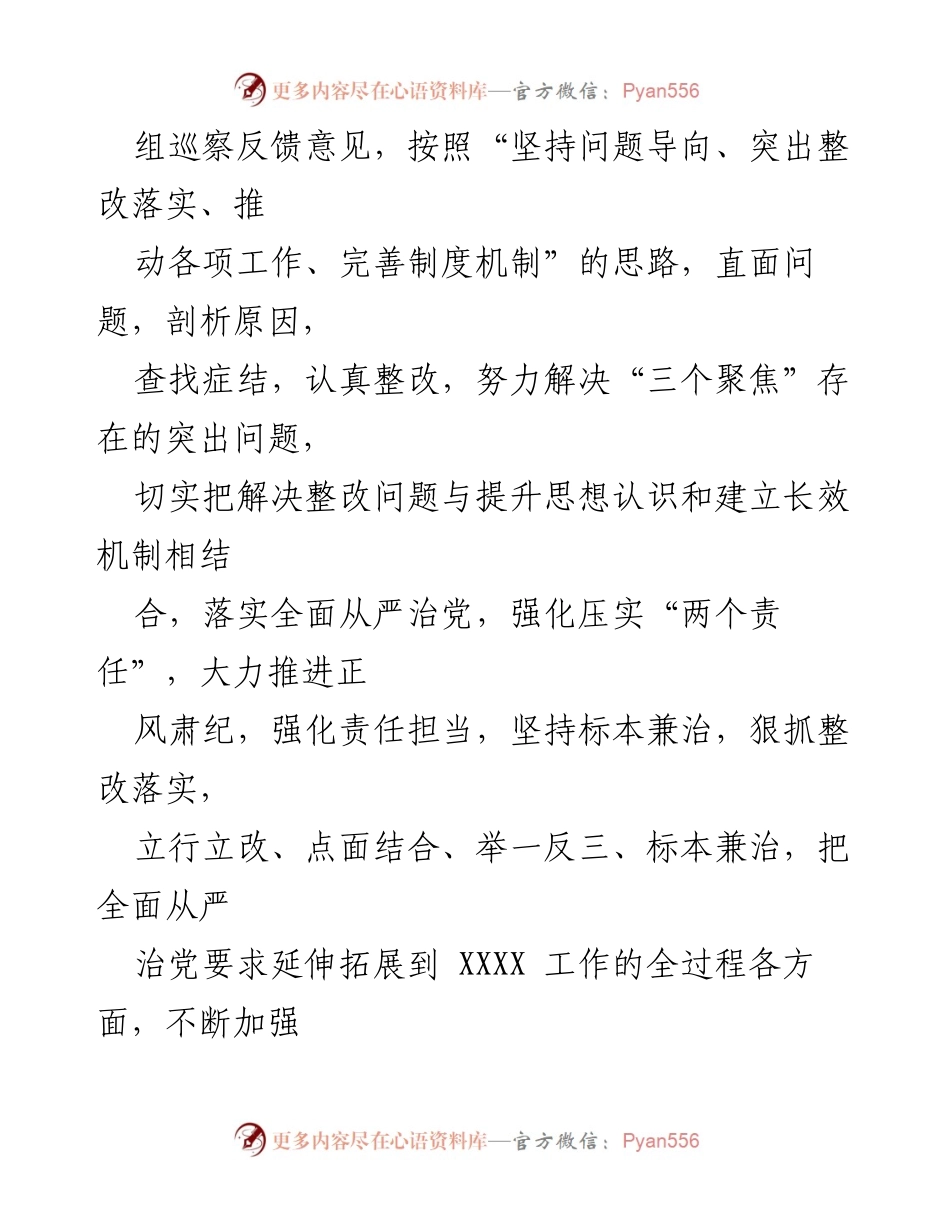 [工作方案] 巡察整改 - 2023年市委巡察反馈意见整改工作方案.docx_第2页