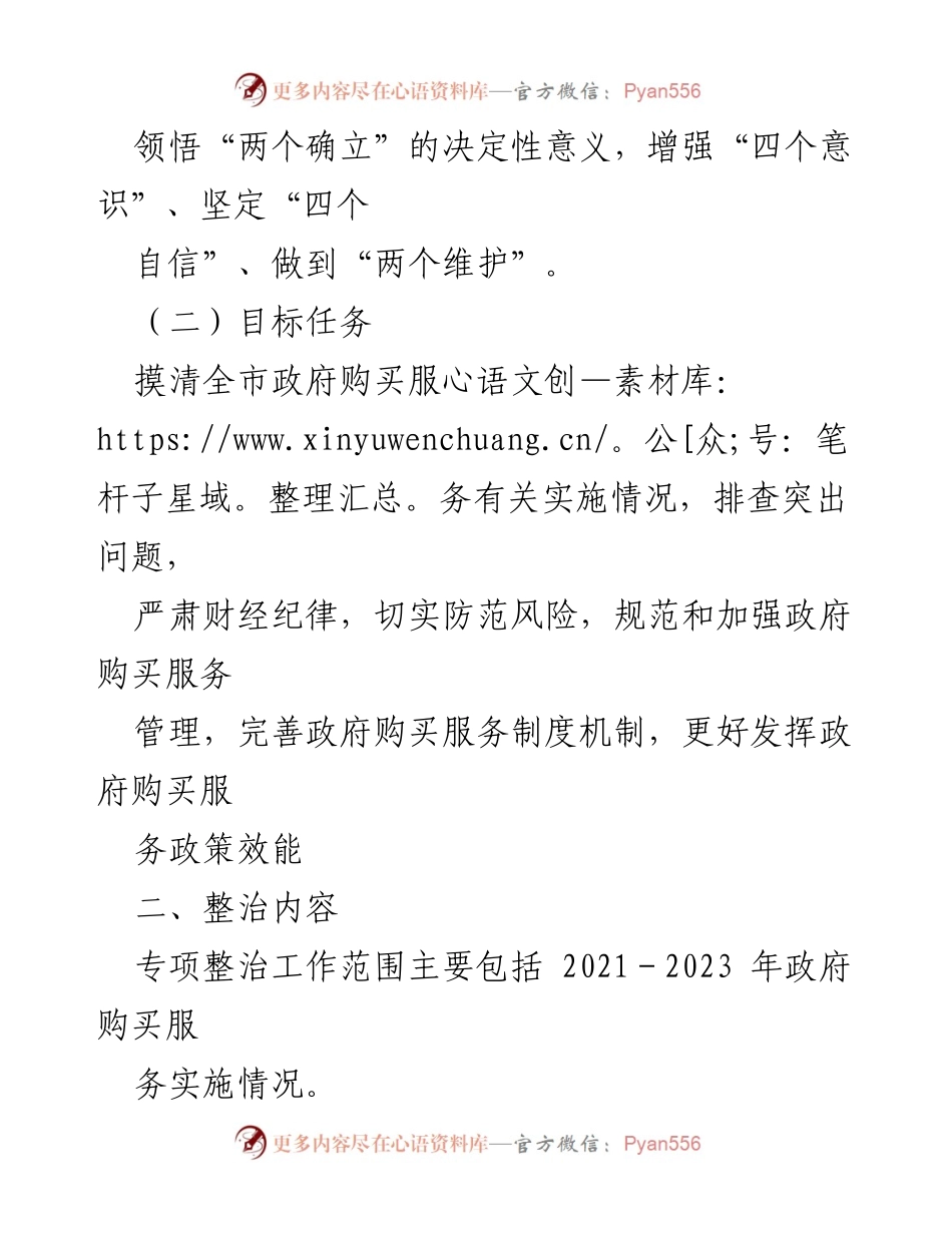 [工作方案] 专项整治 - 市政府购买服务实施情况专项整治工作实施方案.docx_第2页